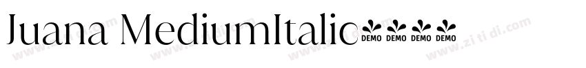 Juana MediumItalic字体转换